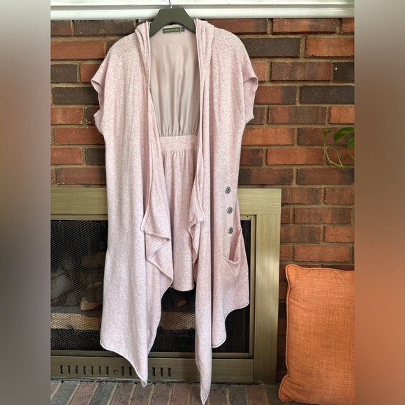 🛍️ Mint Velvet light pink long hoodie wrap style cardigan super stylish Size 14 - Picture 8 of 9